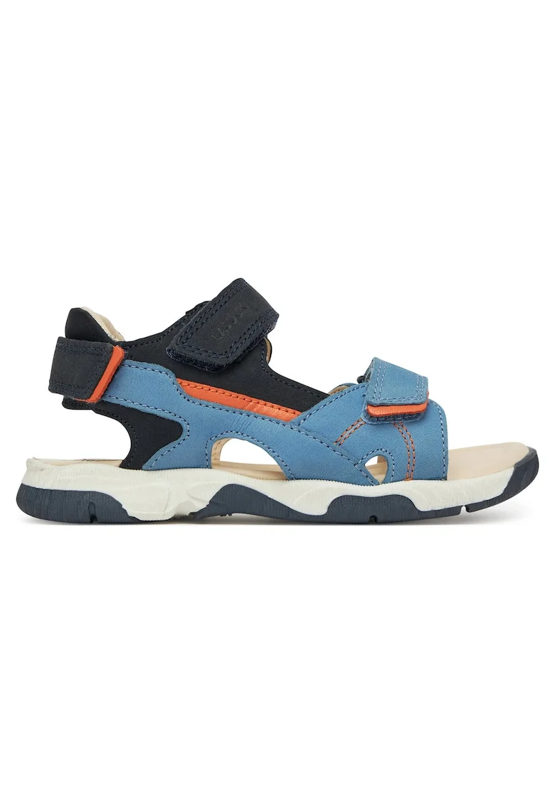 Sandale baieti,  albastru, piele naturala, sistem inchidere Velcro,