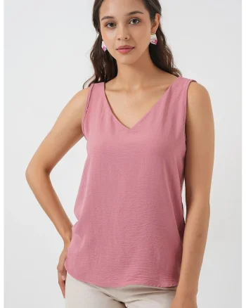 Bluza dama, HiCCUP, pull-on, roz prafuit, textil