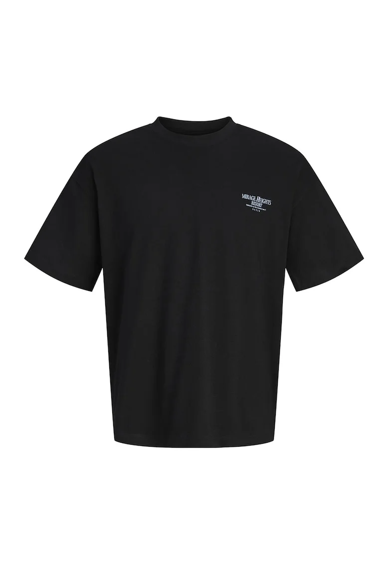 Tricou de bumbac cu imprimeu pe spate, Verde/Negru/Albastru