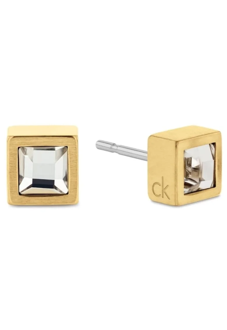 Cercei  stud cu cubic zirconia 35100076, Auriu