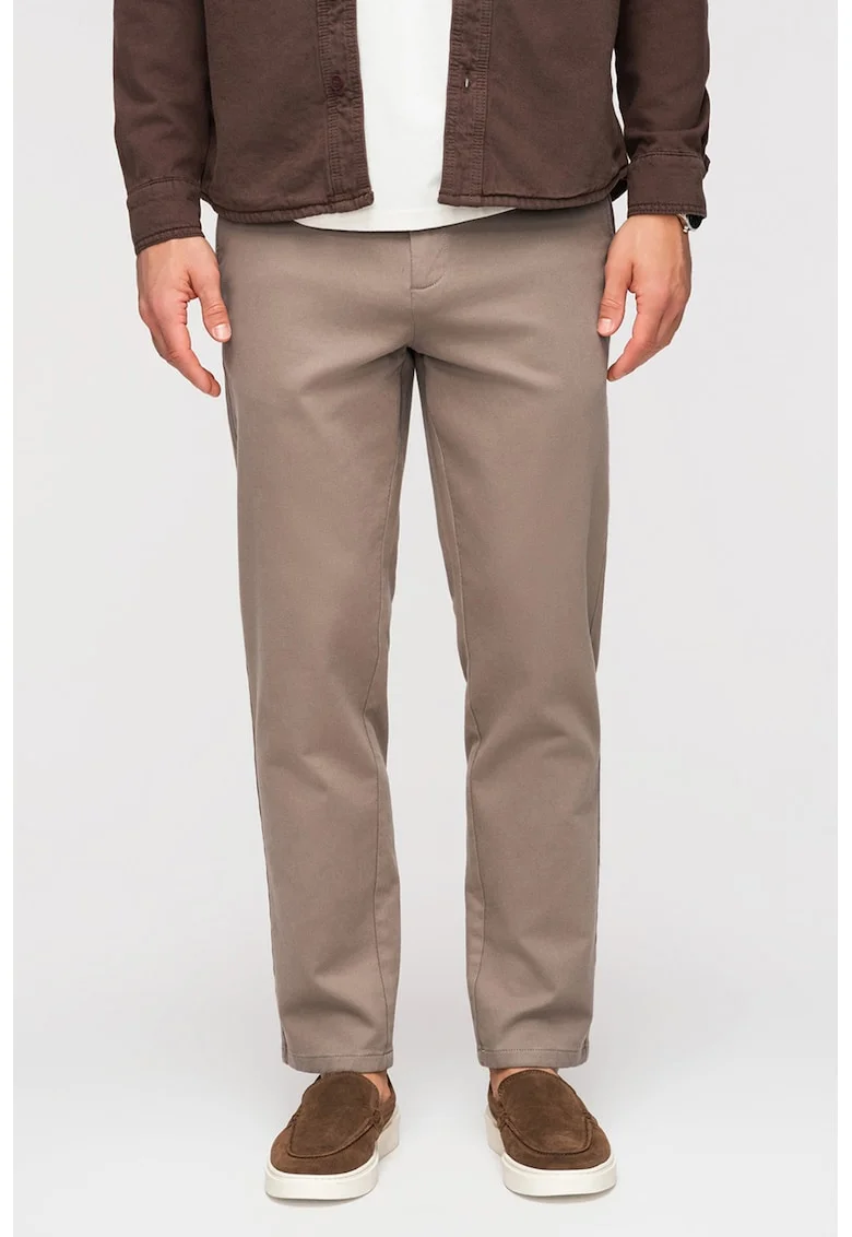 Pantaloni chino slim fit, Maro taupe deschis