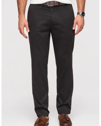 Pantaloni chino cu talie elastica, Negru