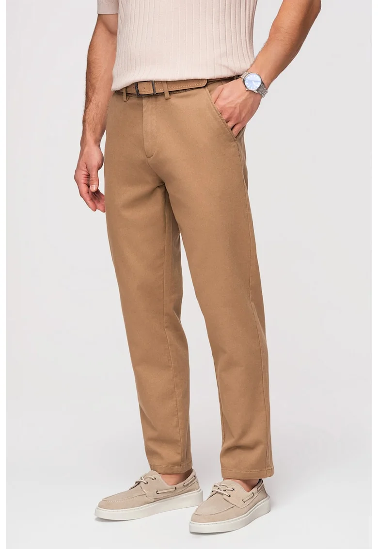 Pantaloni chino slim fit, Maro camel