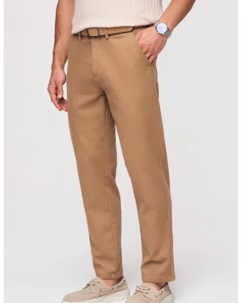 Pantaloni chino slim fit, Maro camel
