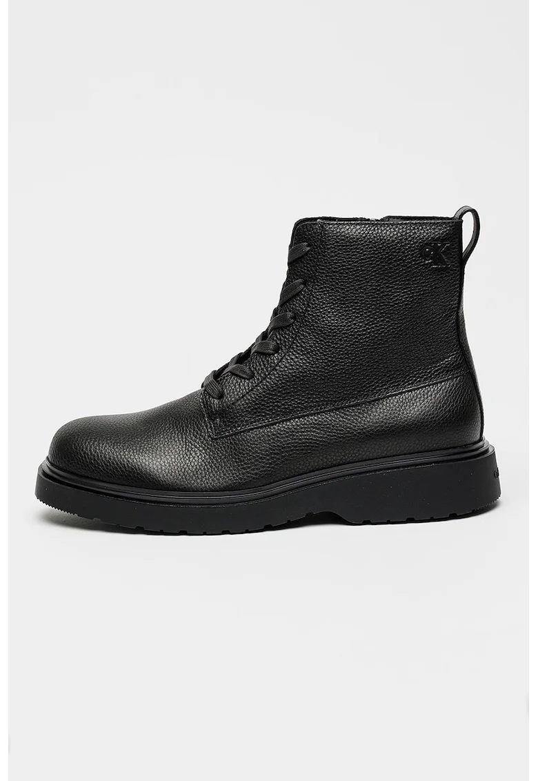 Ghete de piele Combat, Negru