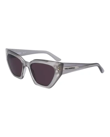 Ochelari de soare cat-eye cu logo, Gri deschis,, Gri deschis