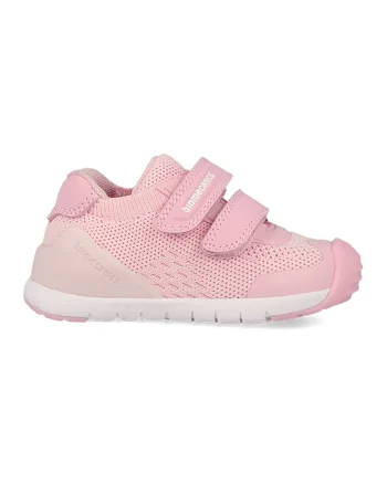Pantofi sport din plasa cu garnituri din material sintetic, Roz pastel/Piersica/Bej deschis