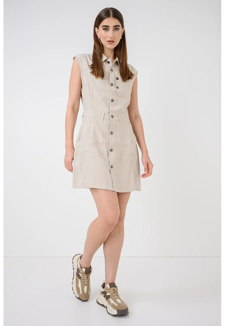Rochie-camasa fara maneci Cinch, Maro camel