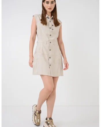Rochie-camasa fara maneci Cinch, Maro camel