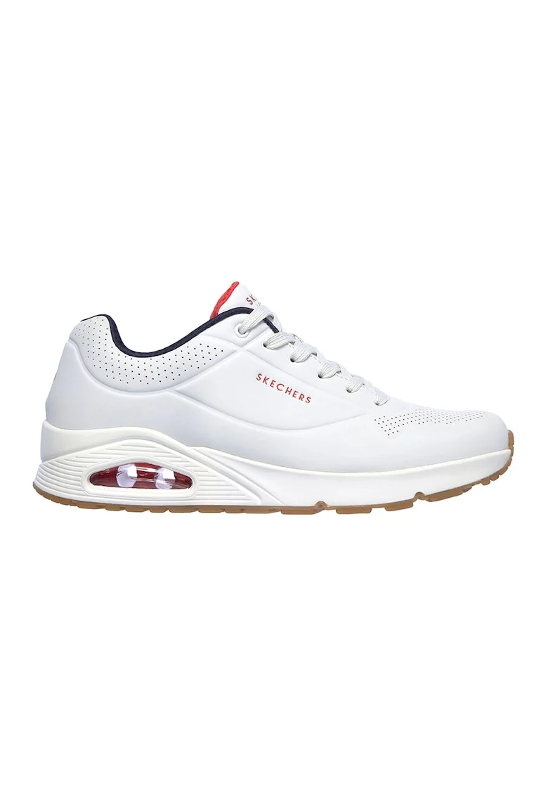 Pantofi sport de piele ecologica Uno Stand On Air, Alb optic