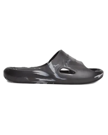 Papuci barbati,  Sintetic, Negru, Negru