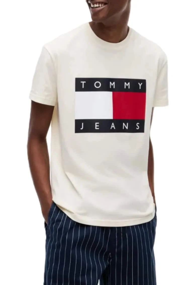 Tricou barbati,  Bumbac, Crem,