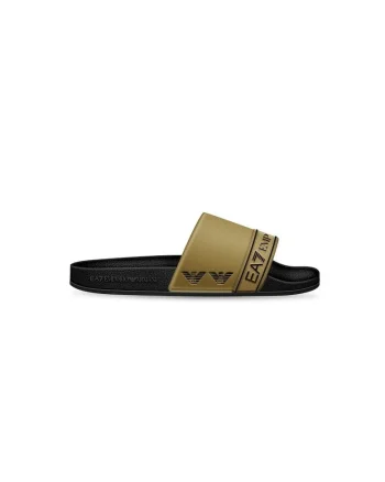 Papuci barbati,  Sintetic, Negru,