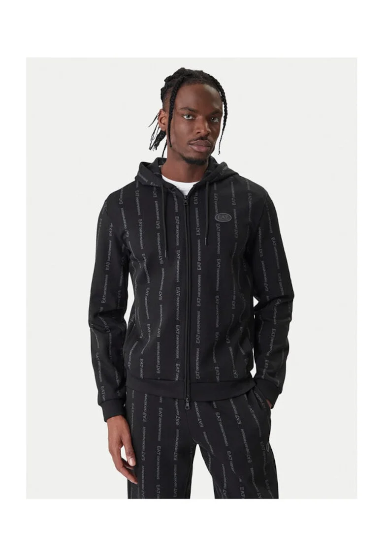 Hanorac barbati,  negru, 63% bumbac, 37% poliester