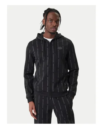 Hanorac barbati,  negru, 63% bumbac, 37% poliester
