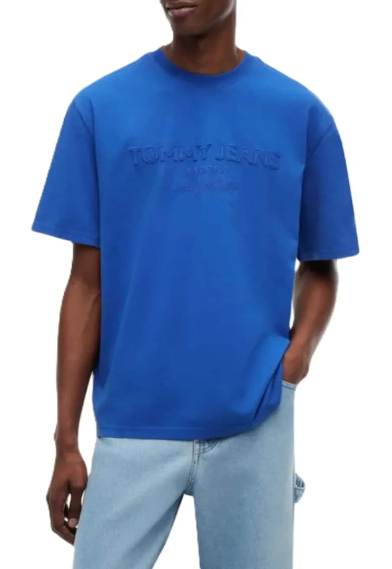 Tricou barbati,  Bumbac, Albastru,