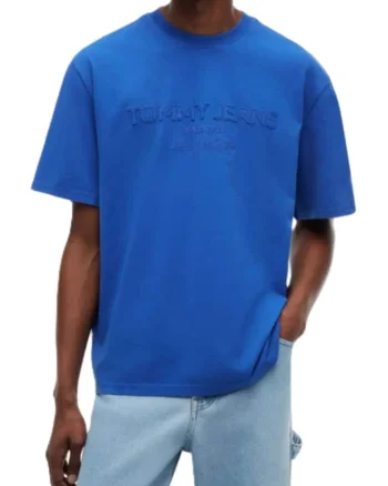 Tricou barbati,  Bumbac, Albastru,