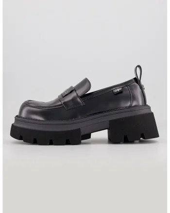 Mocasini cu logo Mave, Negru