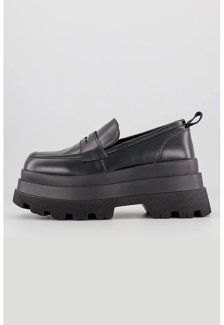 Pantofi loafer cu toc masiv Jupiter, Negru