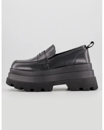 Pantofi loafer cu toc masiv Jupiter, Negru