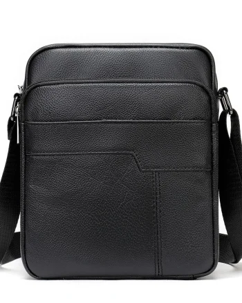 Geanta barbati, Luis GT1320, piele naturala, model negru