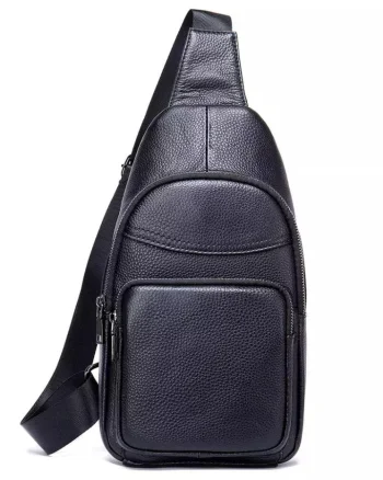 Geanta pentru barbati Colin GT1826, piele naturala, negru