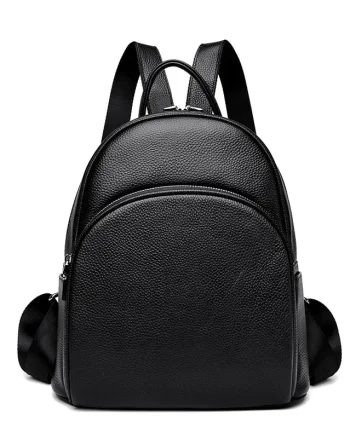 Rucsac dama Delis, Alianor GT2558, piele naturala, Negru