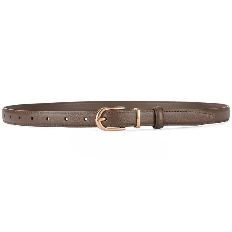 Curea dama C-186, piele naturala, Taupe