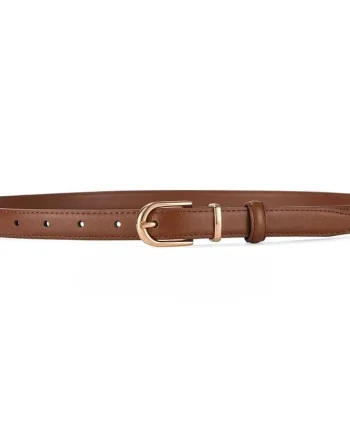 Curea dama C-187, piele naturala, Maro