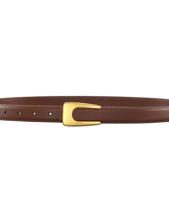 Curea dama C-189, piele naturala, Maro
