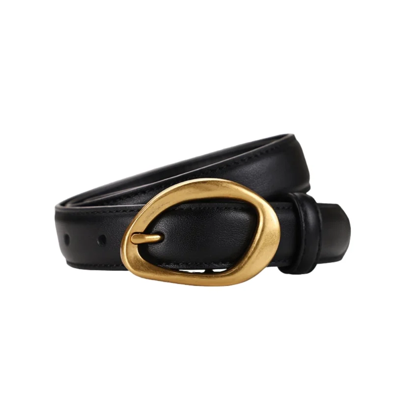Curea dama C-192, piele naturala, Neagra