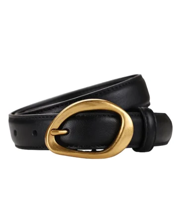 Curea dama C-192, piele naturala, Neagra