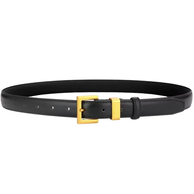 Curea dama C-194, piele naturala, Neagra