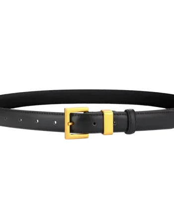 Curea dama C-194, piele naturala, Neagra
