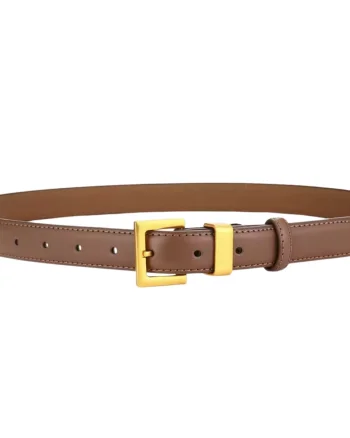 Curea dama C-195, piele naturala, Maro