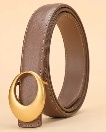 Curea dama C-201, piele naturala, Taupe
