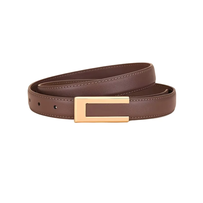 Curea dama C-205, piele naturala, Taupe