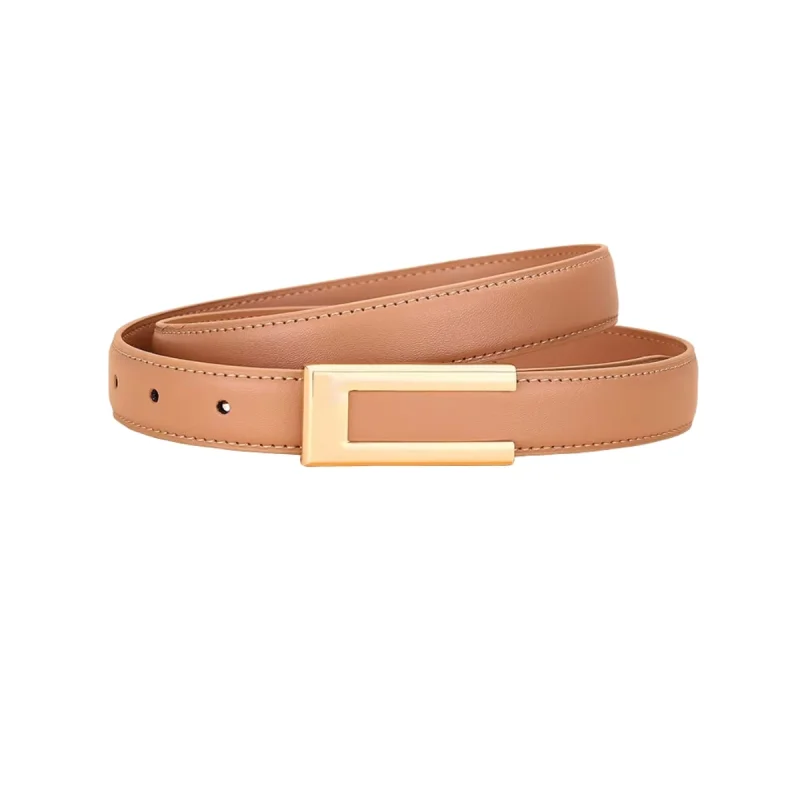 Curea dama C-207, piele naturala, Bej