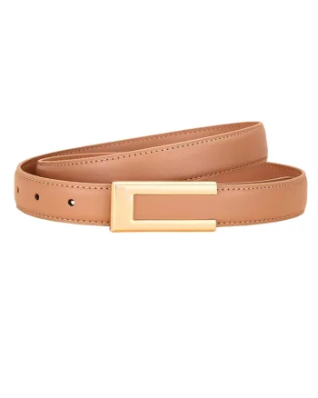 Curea dama C-207, piele naturala, Bej