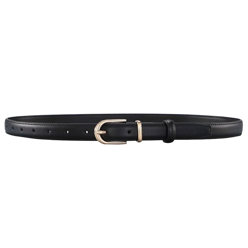 Curea dama C-209, piele naturala, Neagra
