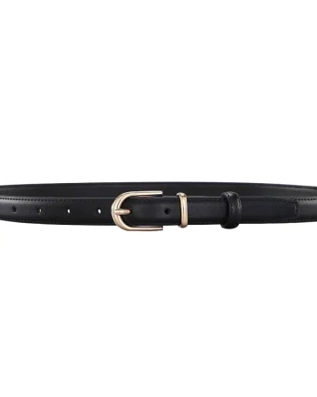 Curea dama C-209, piele naturala, Neagra