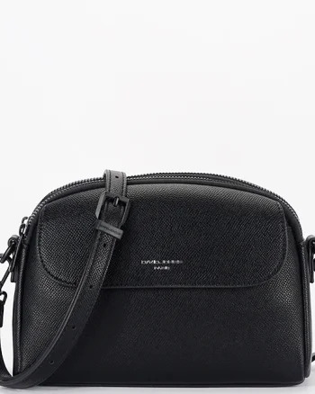Borseta neagra crossbody David Jones Paris CM8330 15