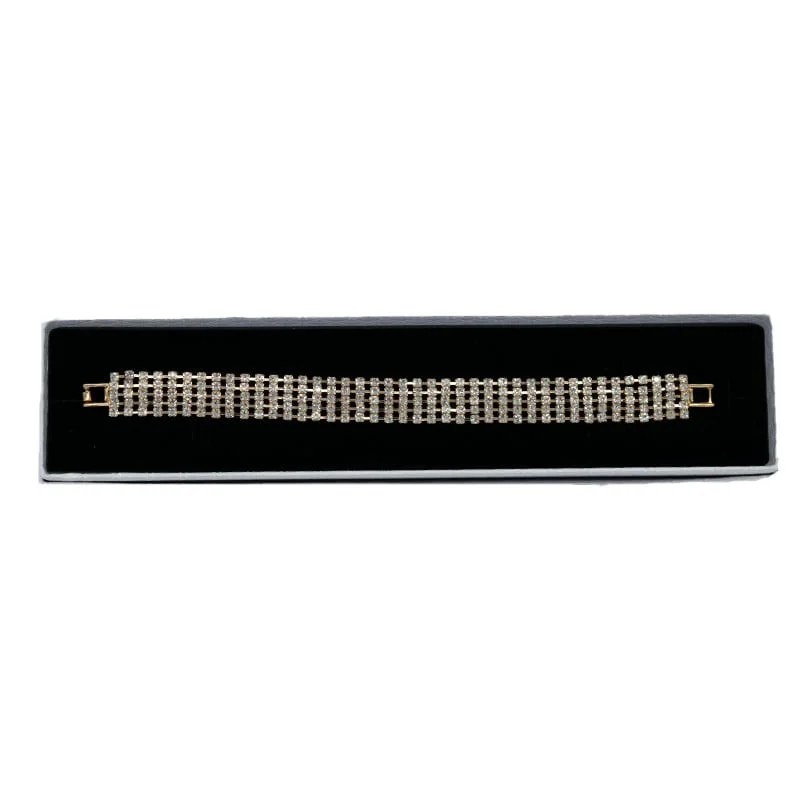 Bratara Stania eleganta, cu pietre semipretioase, in cutie, pentru femei, auriu, BS013
