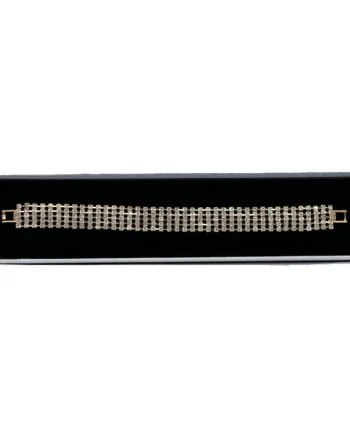 Bratara Stania eleganta, cu pietre semipretioase, in cutie, pentru femei, auriu, BS013