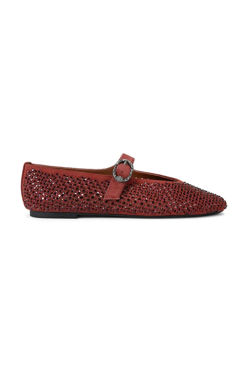 Kurt Geiger London balerini din piele Mayfair Ballet Flat Wine