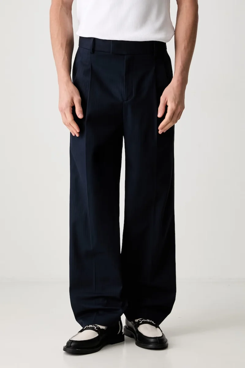 Drôle de Monsieur pantaloni de costum pentru bărbați cu bumbac Golfer