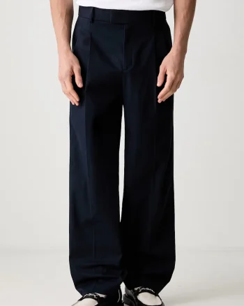 Drôle de Monsieur pantaloni de costum pentru bărbați cu bumbac Golfer