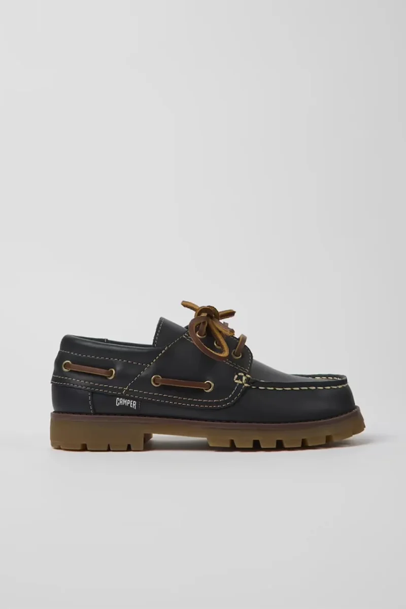 Camper mocasini din piele pentru copii