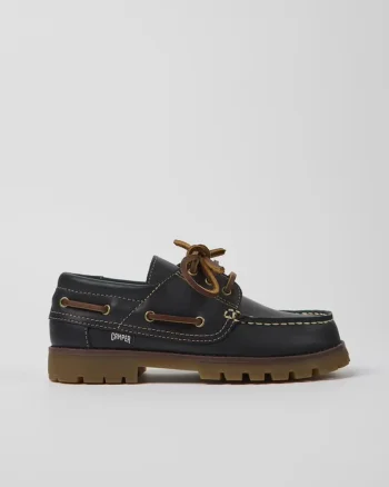 Camper mocasini din piele pentru copii