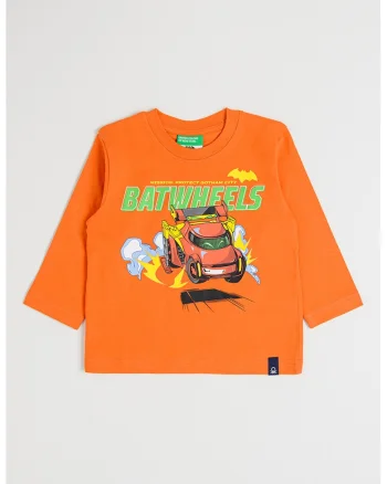 Bluza cu model grafic, Portocaliu